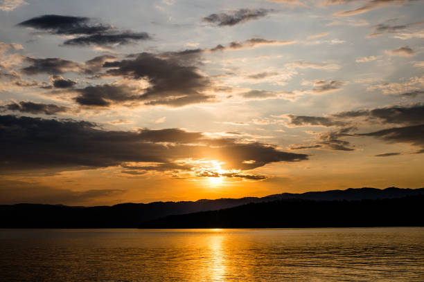 istock Sunset on the Danube River in Serbia 1320219138