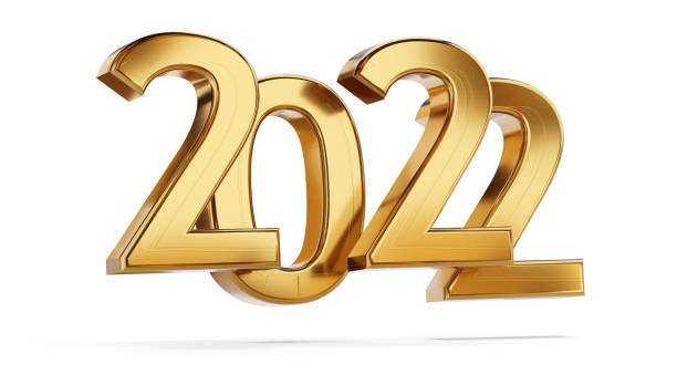istock 2022 golden bold letters symbol 3d-illustration 1320223349