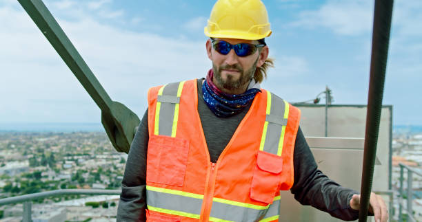 istock Construction Worker On Top of Crane - Portrait 1320223552