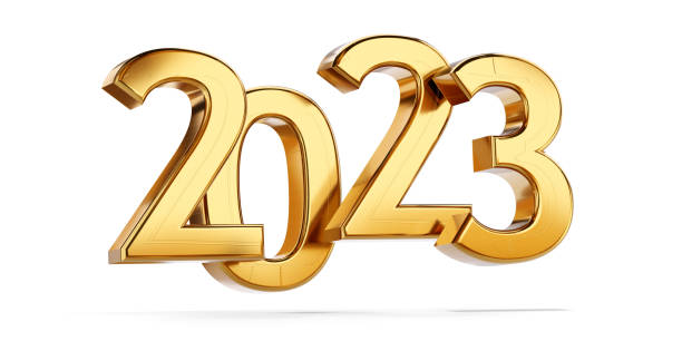 istock 2023 golden bold letters symbol 3d-illustration 1320223658
