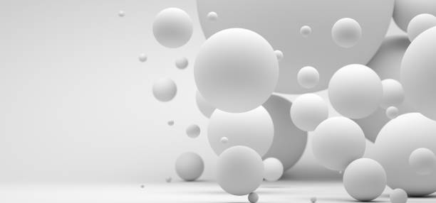 istock Abstract background with pink spheres with different sizes. Modern background design. 3d render 1320226664