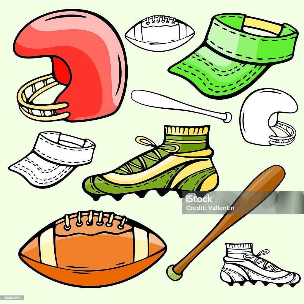 Sport icônes II: Baseball & Football (vecteur - clipart vectoriel de Arranger libre de droits
