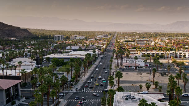 istock Drone View Down Indian Canyon Drive Towards Downtown Palm Springs 1320231217