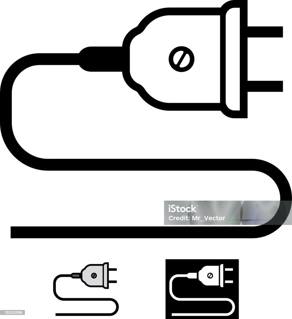 Prise électrique vector icon - clipart vectoriel de Alimentation électrique libre de droits