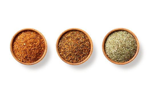 Spices on white.