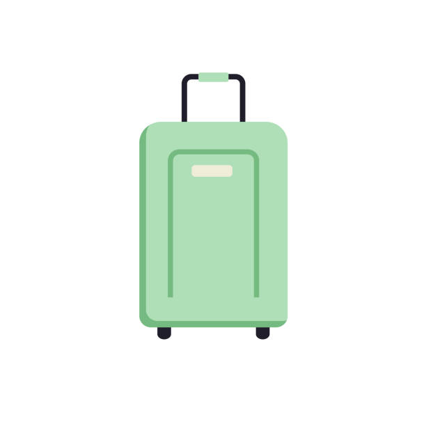 симпатичные летний значок на trasparent базы - suitcase - suitcase stock illustrations