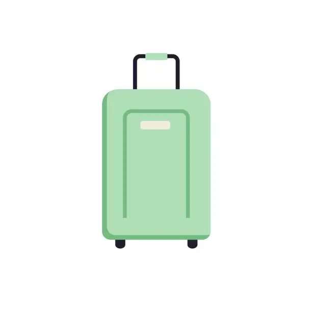 Vector illustration of Cute Summer icon On A Trasparent Base - Suitcase