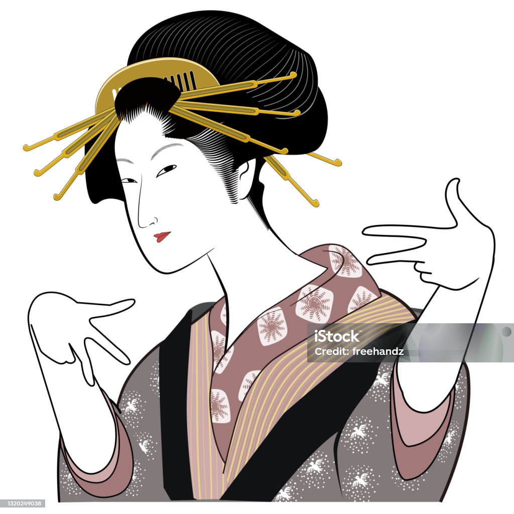 Ukiyo E Rocks Ukiyoe Beautyrock Pose Stock Illustration - Download Image Now - Ukiyo ...