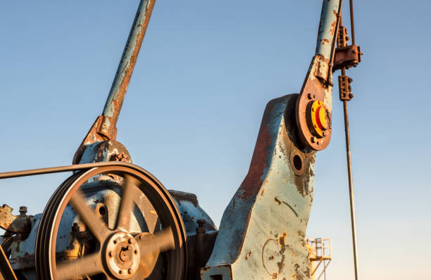 istock Pumpjack machinery up close 1320250587