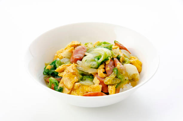 istock Stir-fried lettuce and wiener and eggs 1320254865