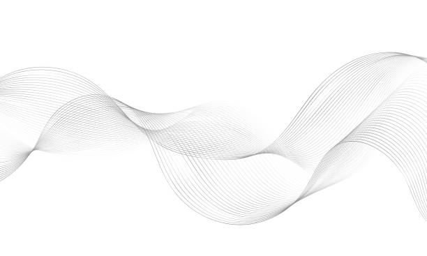 волнистые линии абстрактный фоновый дизайн - in a row curve abstract squiggle stock illustrations