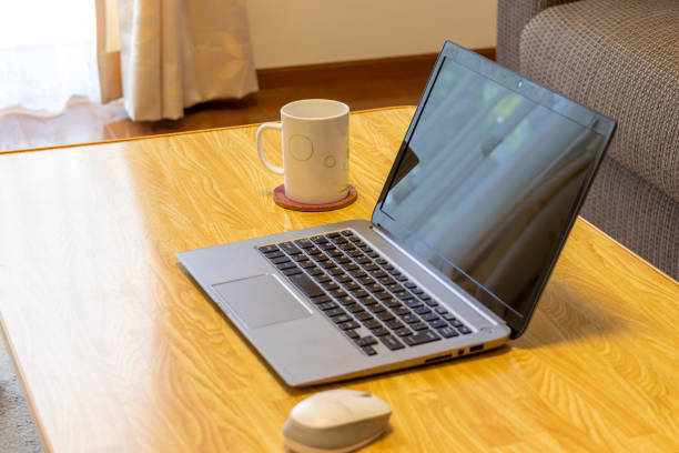 istock Laptop on the table in a bright room 1320260197