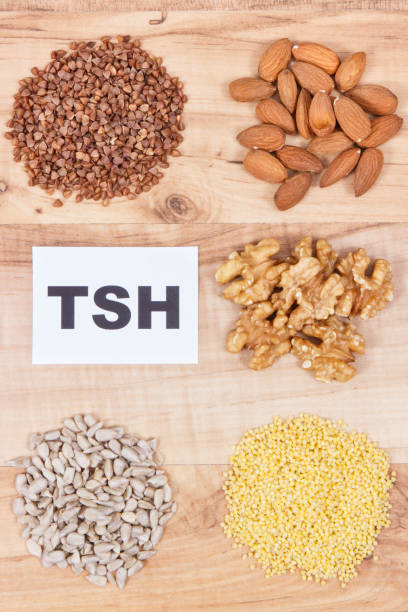 istock Natural ingredients containing vitamins for healthy thyroid 1320261786