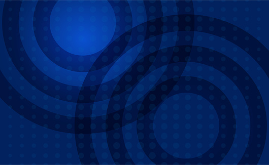 Dark blue modern technology digital background with circles and dots. Web banner element. Flyer template. Abstract backdrop
