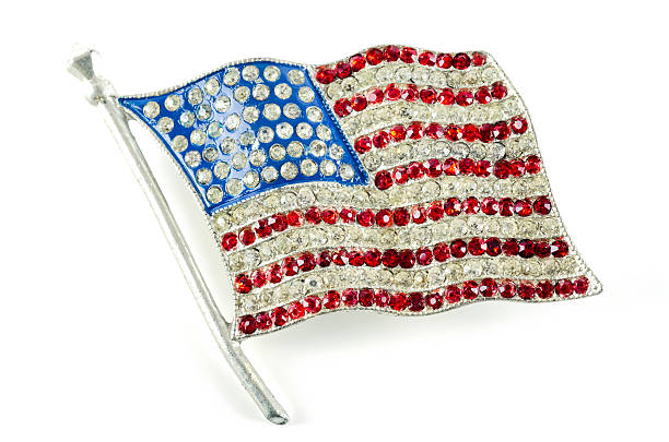 istock American Flag isolated on white with clipping path 132026585