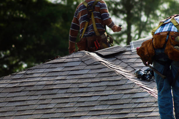 Roofers Finish Asphalt Shingle Job