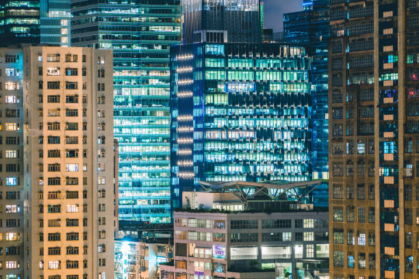 istock Crowded apartment building in Hong Kong, China 1320269847