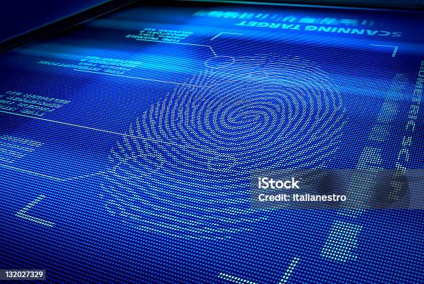 System Identyfikacji Interfejs - zdjęcia stockowe i więcej obrazów Odcisk palca - Odcisk palca, Identyfikator - Dowód tożsamości, Biometria