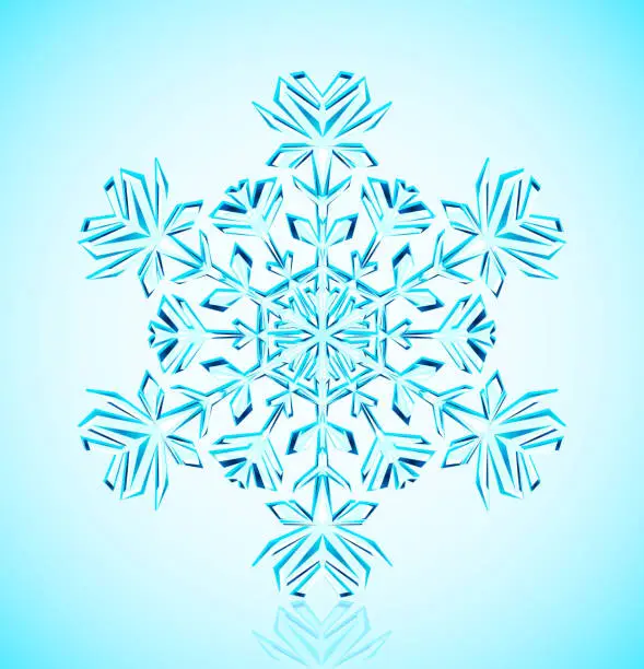 Vector illustration of snowflake crystal