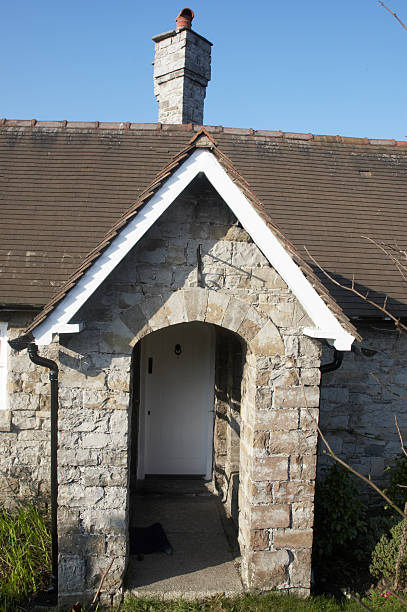 istock Stone cottage porch entrance 132027442