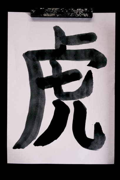 Chinese calligraphy, dream, isolated on white background.