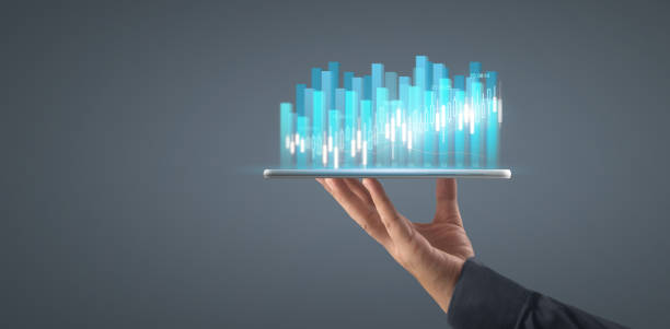 istock Plan graph growth increase of chart positive indicators in his business on tablet 1320274991