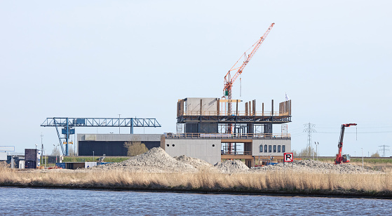 Construction of administrative building, being build in the Netherlands