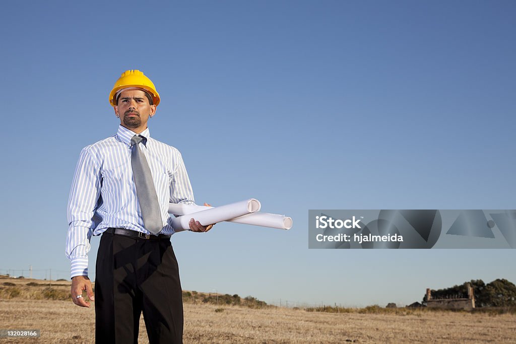 Engenheiro no local de Construção - Royalty-free Admirar a Vista Foto de stock