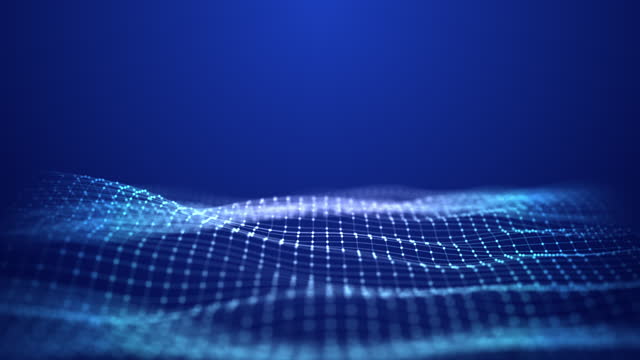 Technology futuristic digital wave blue color