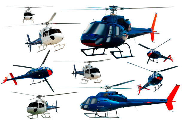 istock Collection of helicopters isolated 1320285140