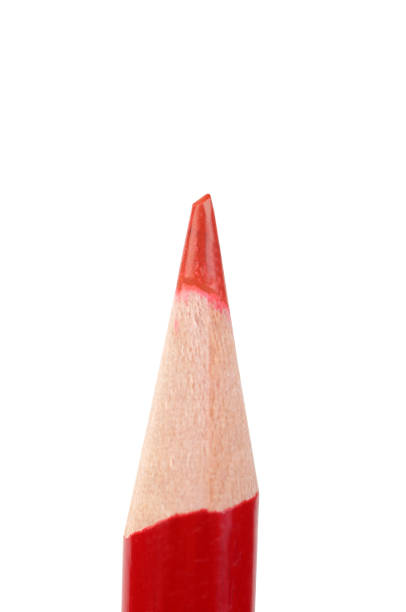 istock Close up of red pencil on white background 1320287272