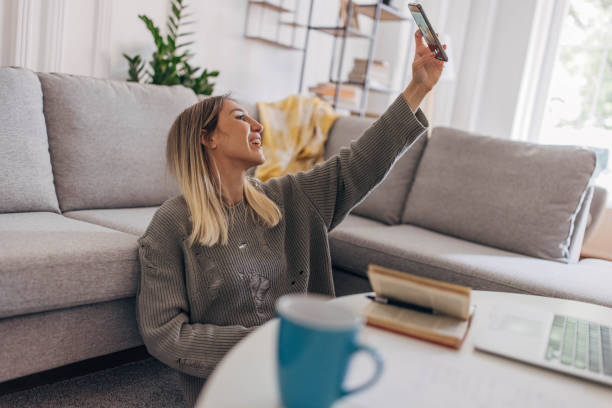istock Woman taking a selfie 1320289117