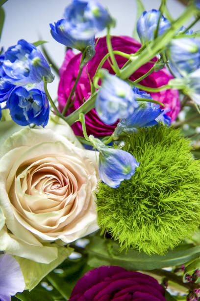 istock close up of spring flowers in a multicolored bouquet 1320291149