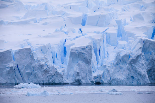 istock View of crevices on glacier along coastline 1320292769
