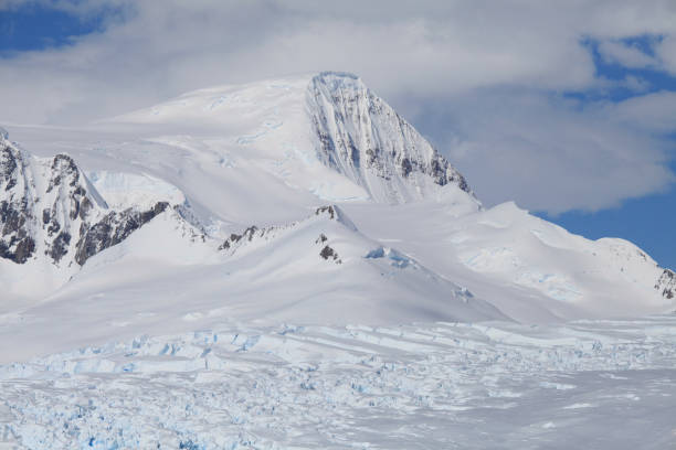 istock View of glacier and snowy mountains against sky 1320293883