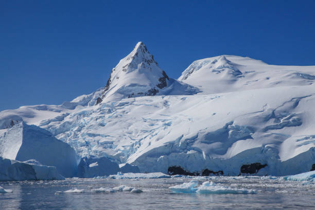 istock Glacier and mountains against blue sky 1320293905