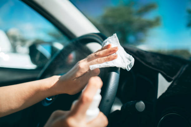 istock woman use hand sanitizer 1320299482