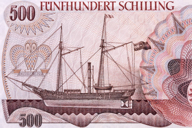 Ship Civetta from old Austrian money