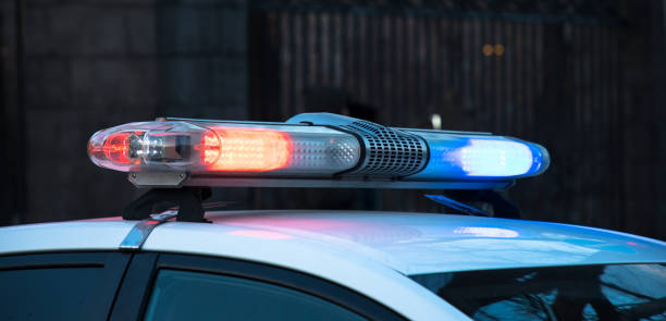 istock police car on the street 1320302702