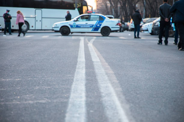 istock police car on the street 1320302703