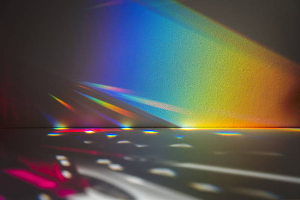 istock rainbow background with disco light for products and overlays 1320303627
