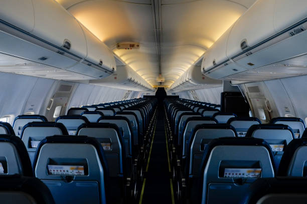 istock Interior of an airplane. 1320304112