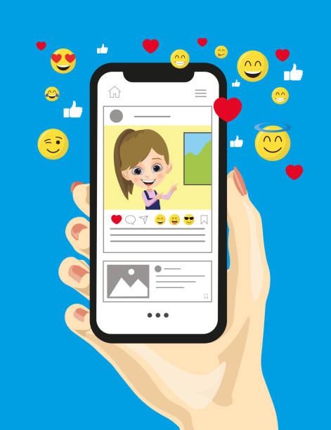 istock Online dating vector concept. Dating app. Hand holds smartphone with girl's profile. Social networking concept. Young people are looking for a couple. Man and woman chatting on the Internet. 1320304921