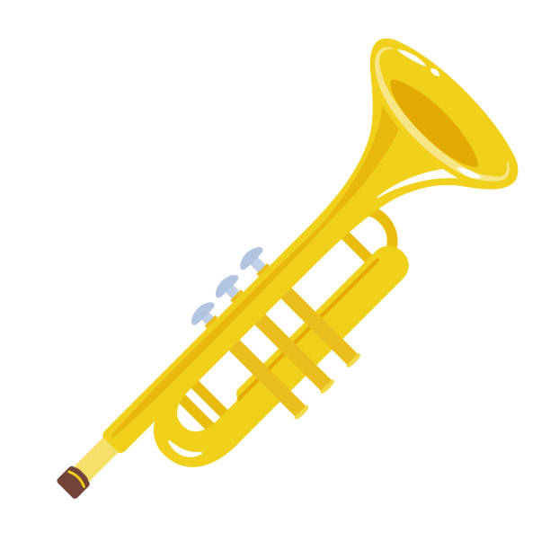 terompet - trompet ilustrasi stok
