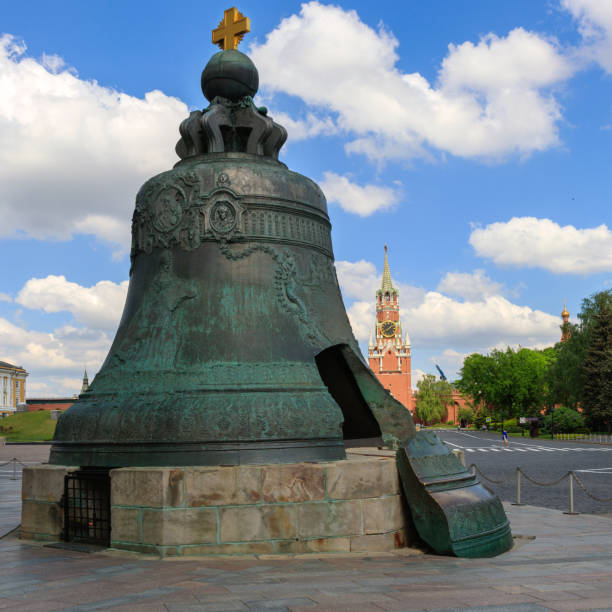 Tsar Bell in Moscow Kremlin, Russia.The bell is the largest bell in the world.