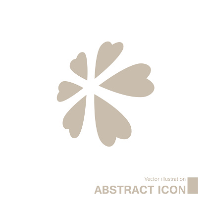 Vector drawn abstract icon. Isolated on white background.