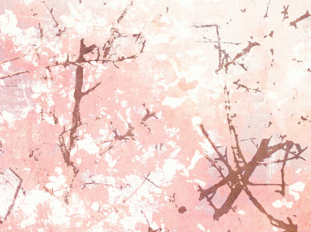 istock Flower background in watercolor painting style with abstract cherry blossoms 1320313616