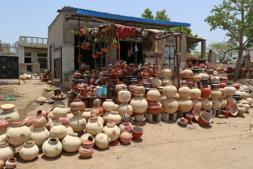 Amazing clay pots at Mexican festival made it by Mexican arisans