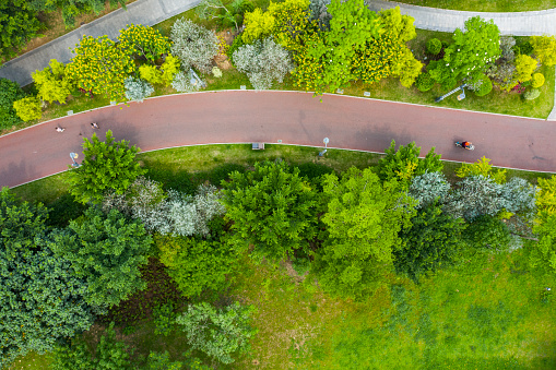Aerial photo of Greenway in the park