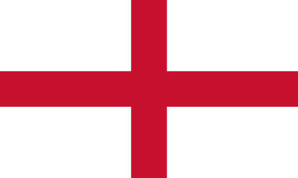 offizielle nationalflagge von england in korrekten farben und proportionen - england map soccer soccer ball stock-grafiken, -clipart, -cartoons und -symbole